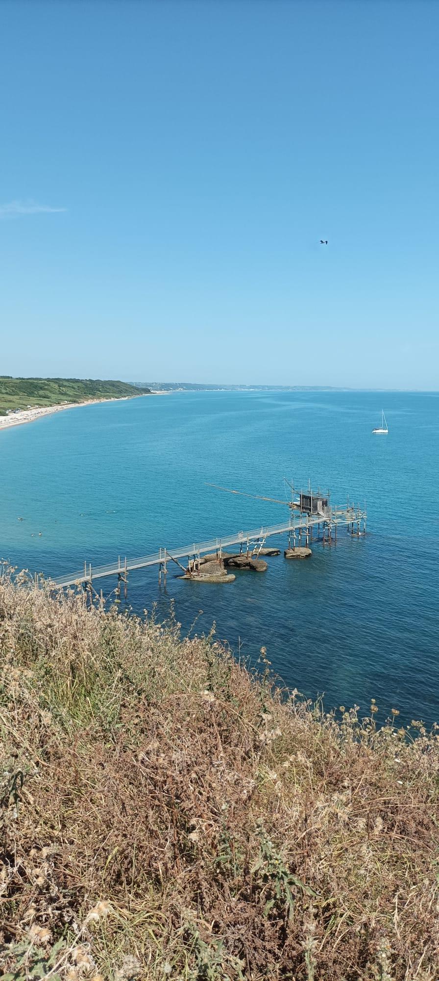 A trabocco on stilts over the Adriatic near Vasto