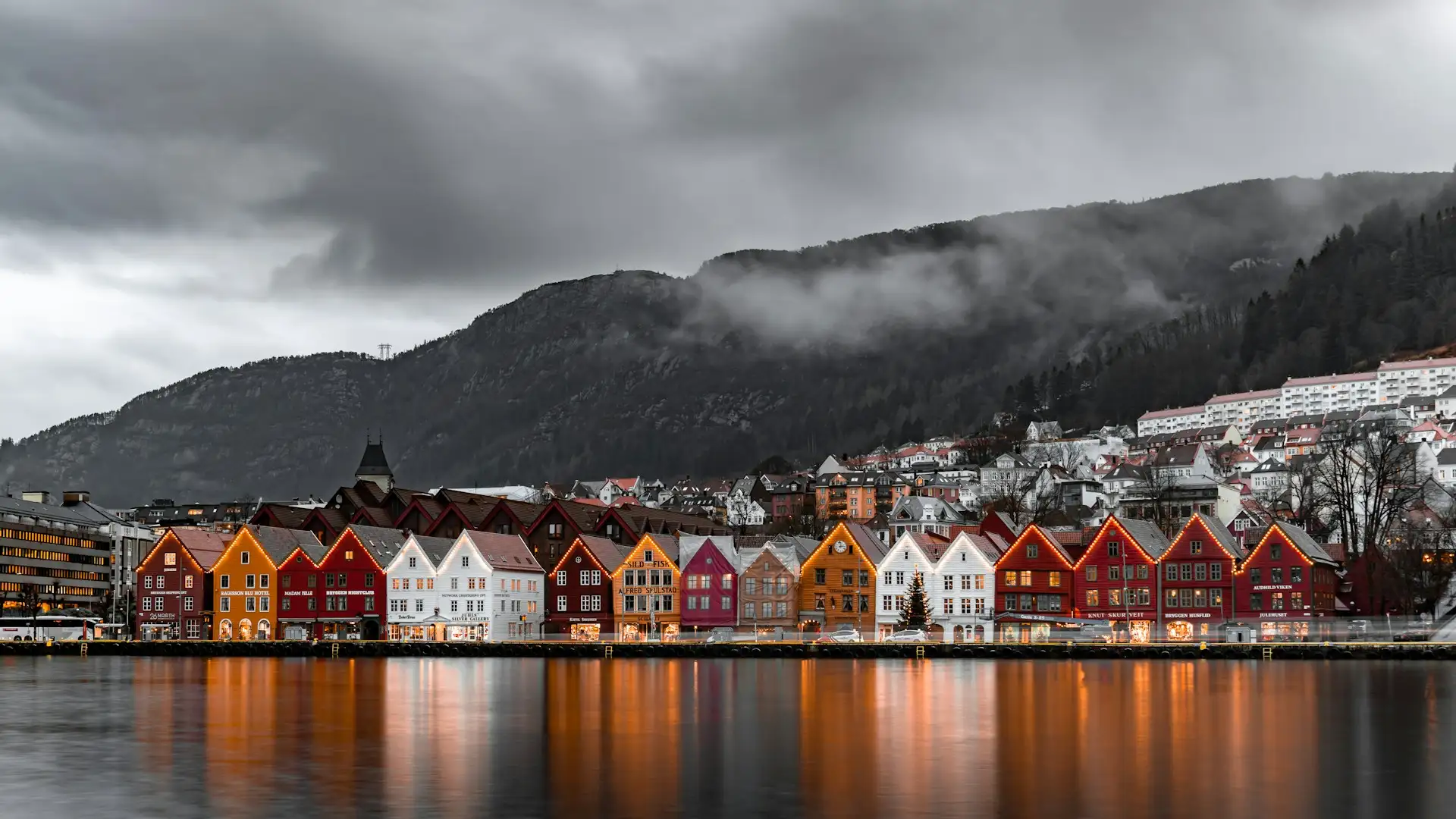 Bergen Bryggen colorful wharf