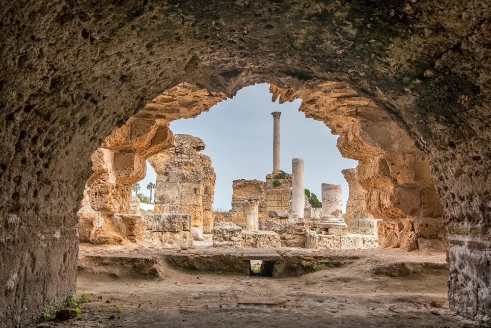 Ruins of the Antonine Baths at Carthage near Tunis, Tunisia