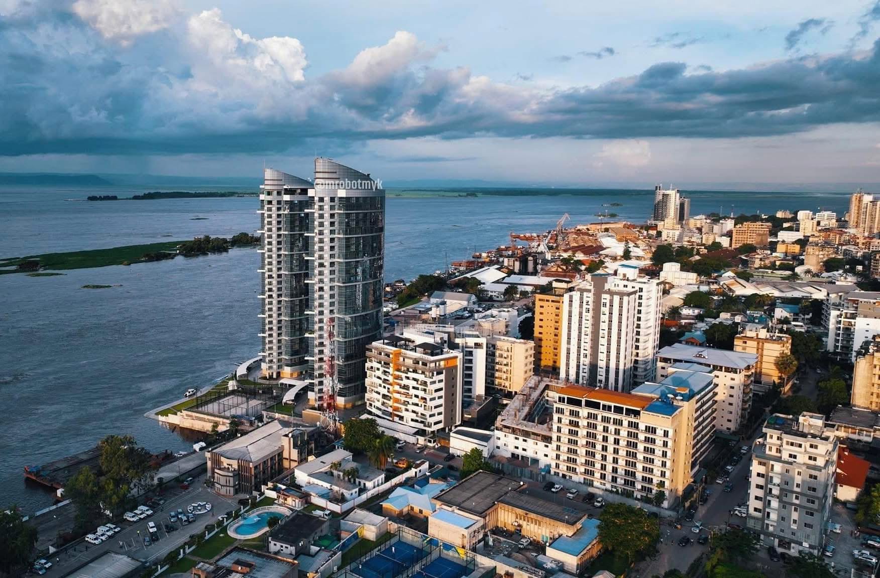 The Congo River waterfront in Kinshasa, Democratic Republic of the Congo