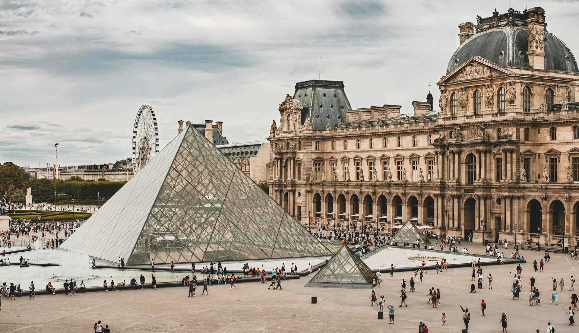 The Louvre pyramid entrance