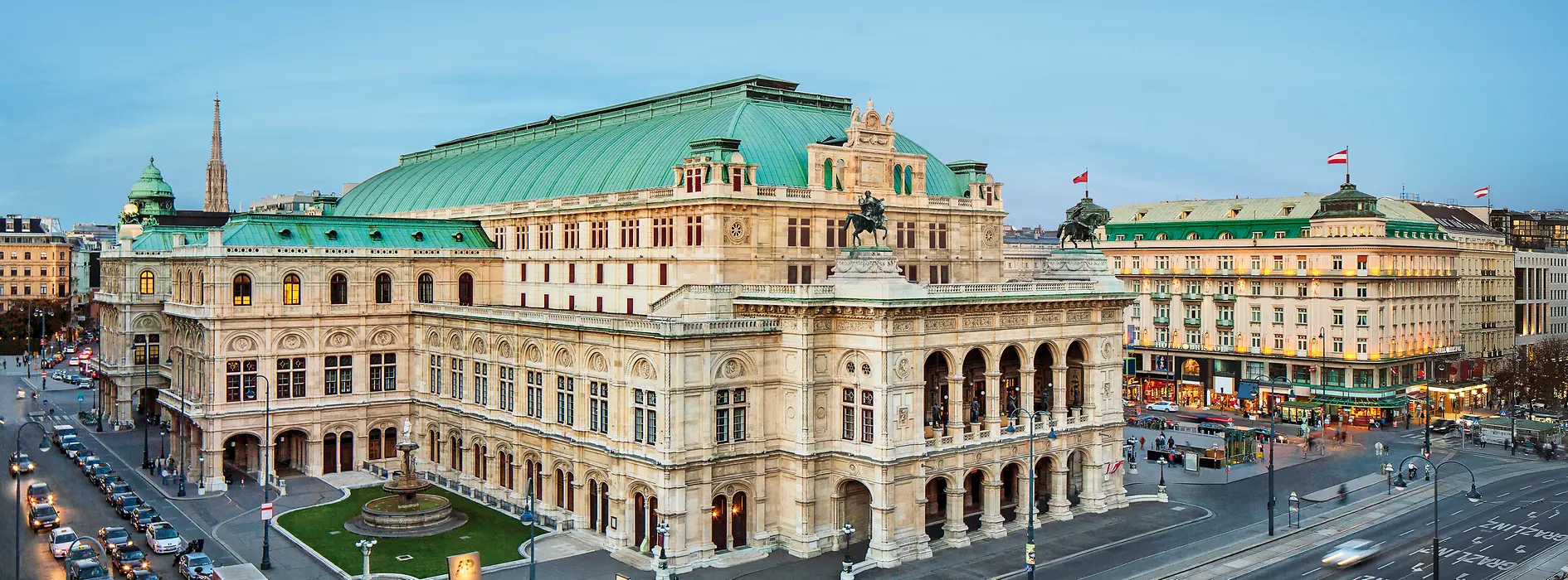 Imperial buildings along Vienna's Ringstrasse boulevard, Austria